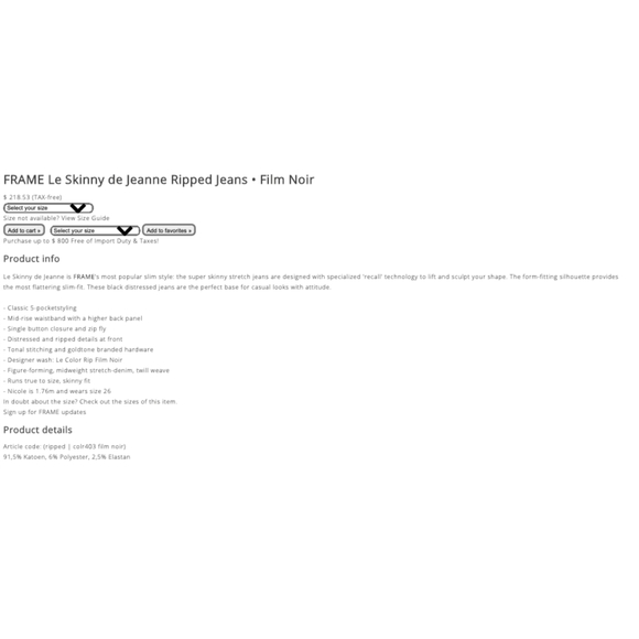 FRAME DENIM Le Skinny de Jeanne Ripped Jeans - Picture 10 of 10